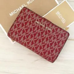 44 MICHAEL KORS　折り財布　レッド　二つ折り財布