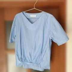 UNITED ARROWS ストライプVネックシャツ