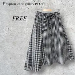 イーハイフンワールドギャラリーピース ギンガムチェックスカート オシャレ デート