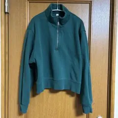 GU ヘビーウェイトスウェットハーフジッププルオーバー グリーン 358272