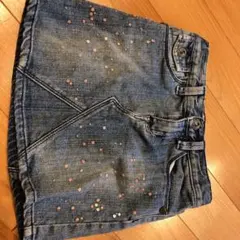 GAPkidsデニムスカートスパンコール付おしゃれ可愛い定番型120cm