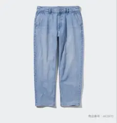 UNIQLO リラックスアンクルジーンズ / ワイドフィット　ブルー Sサイズ