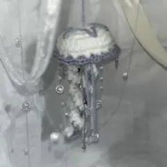 ハンドメイド あみぐるみ クラゲ 海月 編み物