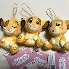 タグ付 未使用 むにゃすやマスコット ライオンキング　シンバ3個セット