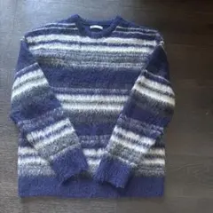 ZARA 起毛テクスチャージャカードセーター Lサイズ