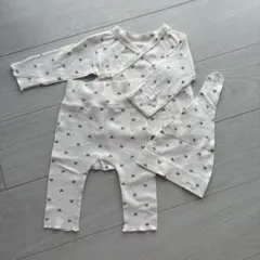 peekaboo newbornサイズ　ベビー肌着　グレーハート