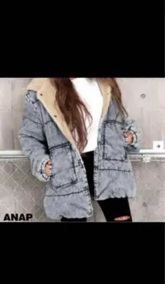 ANAP フード付きデニムアウター