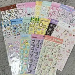 新作 キャンドゥ サンリオ キャラクターズ 箔押しシール コンプ 18点セット