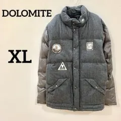 【DOLOMITE】ダウンジャケット ワッペンデザイン グレー XL