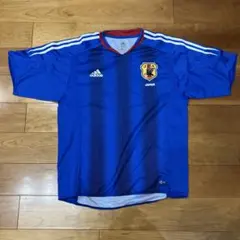 adidas 日本代表 サッカーシャツ 青　サイズＬ