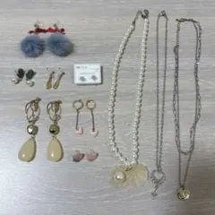 アクセサリー10点まとめ売り、アクセサリーセット（ネックレス、イヤリング）