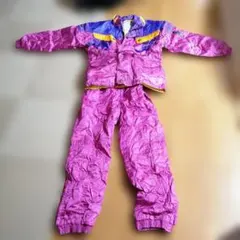 スキーウェア上下セット ピンク紫　クリーニング済