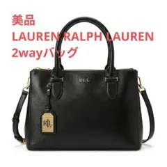 RALPH LAUREN ラルフローレン 黒 ハンド ショルダーバッグ2way