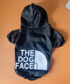 犬服 パーカー ブラック THE DOG FACE 犬 ドッグウェア