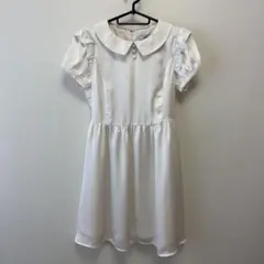 AnkRouge ホワイト 襟付きワンピース