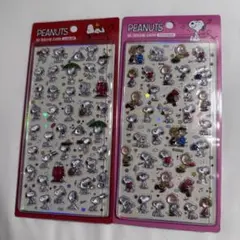 【韓国購入/正規品】PEANUTSスヌーピー 3D ボンボンドロップシール 2枚