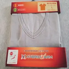 新品 未開封 吸湿発熱 ストレッチ VネックTシャツ 日本製 L
