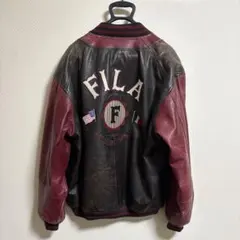 FILA ヴィンテージ レザージャケット スタジャンのサムネイル