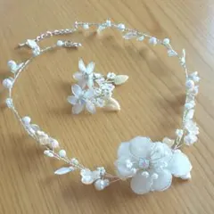 未使用 ネックレス&ピアスセット