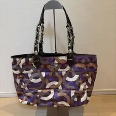 1224 COACH ハンドバッグ チェック柄 シグネチャー - メルカリ