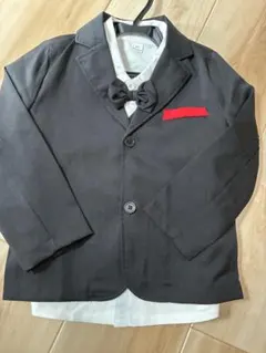 黒 フォーマルブレザー スーツ 4点セット