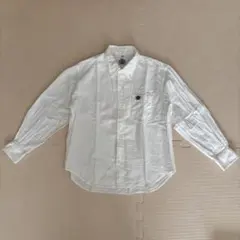 ホワイト長袖シャツ ポケット付き　120cm