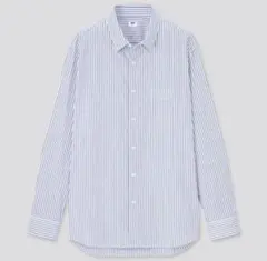 ユニクロ UNIQLO エクストラファインコットンブロードストライプシャツ