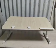 SAIJI 多機能折りたたみテーブル ベッドテーブル 高さ 角度調節可能