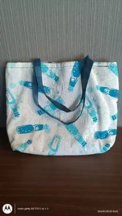 ハンドメイド※爽やか水色ラムネ柄 トートバッグ - メルカリ