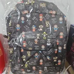 新品タグ付き おさるのジョージ 総柄リュック ブラック