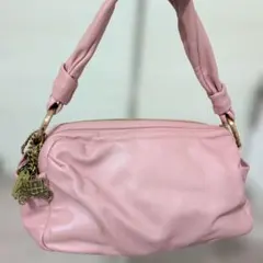 COACH レザー ハンドバッグ ショルダーバッグ ピンク　チャーム　Y2K