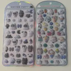 コットンパフィー　COTTON PUFFY シマエナガ　モノクロ　2枚セット