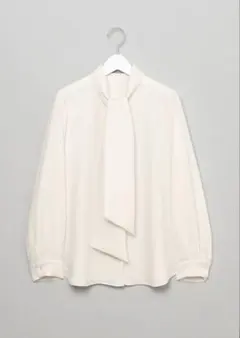 theory luxe 22SS ウォッシャブル 2WAY ボウタイブラウス