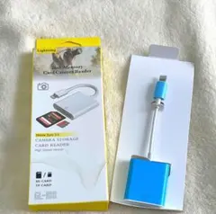 SDカードリーダー iPhone iPad 用⭐️データ 転送 ライトニング 白