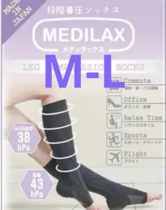 MEDILAX段階着圧ソックス S-M オープントゥ 新品未使用 - メルカリ