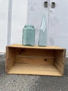 りんご箱とガラス瓶セット【昭和レトロ】