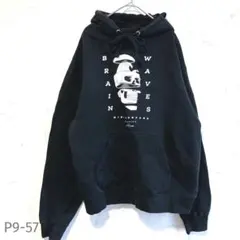 チャンプ CHOMP プルオーバー パーカー スカルプリント ブラック 黒 M