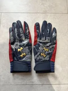 Under Armour バッティング用手袋 ネイビー/レッド