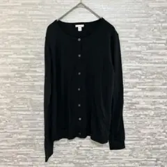 ギャップ ✨メリノウール カーディガン L ブラック 長袖　シンプル　カジュアル