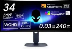 [美品]Alienware 34インチ QD-OLED AW3425DWのサムネイル