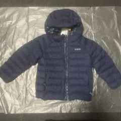 patagonia ネイビー ダウンコート フード付き