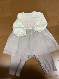 フリル付きロンパース　80サイズ