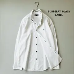 バーバリー ブラックレーベル ダウンンボタン シャドーホース 刺繍 シャツ