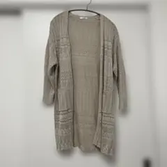 H*O様 CINEMA CLUB レース編みロングカーディガン Mサイズ