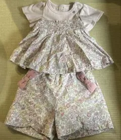 petit main プティマイン 花柄セット　ピンク80cm 90cm