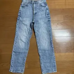 【美品】GU ハイウエストストレートジーンズ　Sサイズ