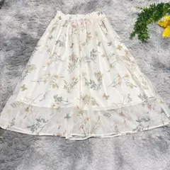 アースミュージックアンドエコロジー 花柄フレアスカート ボタニカル柄 (F)のサムネイル