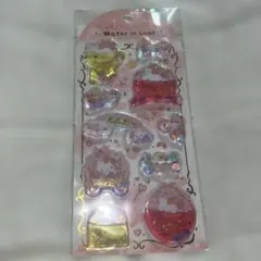 ゆらゆら キラキラ ハローキティ ウォーターインシール 立体 サンリオ ぷっくり