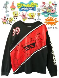Sponge Bob Square Pants　長袖T　XL　黒　USA古着
