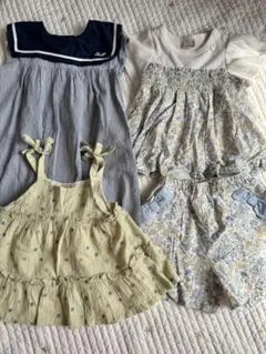 ベビー服4点セット 80cm プティマイン、アプレレクール